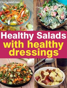 healthy salads with healthy dressings are the perfect way to start your day off right now