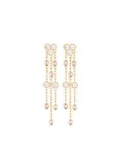 gold-tone brass crystal embellishment drop design chain-link detailing post-back fastening polished finish for pierced ears These earrings come as a pair. Gold Chandelier Earrings With Diamond Accents For Formal Occasions, Formal Gold Chandelier Earrings With Diamond Accents, Gold-tone Dangle Chandelier Earrings For Formal Occasions, Gold Diamond Chandelier Earrings For Evening, Gold Diamond Earrings With Long Drop Accents, Evening Diamond Gold Chandelier Earrings, Elegant Gold-tone Dangle Chandelier Earrings, Gold Diamond Dangle Linear Earrings, Gold Linear Dangle Earrings With Diamond Accents