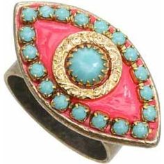 Fun Adjustable Turquoise Jewelry, Handmade Bohemian Pink Ring, Pink Bohemian Evil Eye Jewelry, Pink Bohemian Jewelry With Evil Eye Detail, Playful Handmade Turquoise Jewelry, Turquoise Jewelry Gift, Vibrant Pink Handmade Jewelry, Vibrant Pink Jewelry Gift, Vibrant Pink Jewelry For Gift