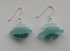 Sea glass earrings with sterling silver 925.  Sea glass is from Scandinavia, found from the shores of Finnish Gulf. Seaglass Earings, Seaglass Jewellery, October Jewelry, Sea Glass Diy, Glass Diy, Sea Glass Crafts, Glass Jewellery, Sea Glass Earrings, St Croix