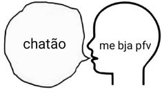 two heads with the words chato and me bia pfv written on them