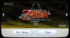 the legend of zelda twilight princess wii menu screenshots are shown in this image