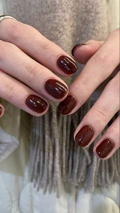 Get inspired by 40 trendy cherry wine nails that will be your go-to this season. From stunning Wine Nails and Cherry Nails to bold Red Acrylic Nails, find the perfect look with Cherry Wine Nails. Whether you love casual nails or want to go all out with Dark Red Nails, these designs will elevate your style. Discover shades like Red Nail Varnish and Short Nail Burgundy, with Oval Nails Maroon and Dark Red Oval Nails. Perfect for fans of short burgundy nails and Manikur Kuku. Cherry Wine Nails, Fall Nude Nails, Red Nail Varnish, Milky Nails, Cherry Wine