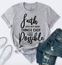 Cute Tshirt Ideas, Inspirational Graphic Tees, Cute Tshirt, Faith Clothing, Inspirational Tees, Tshirt Ideas, Faith Shirt, Statement Shirt, Round Neck Tees