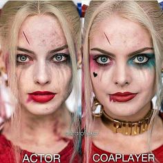 @crazy.makeups Harley Queen And Joker, Harley Quinn Make-up, Harley Quinn Costume Diy, Harley Costume, Harley Quinn Halloween Costume, Harley Quinn Makeup, Harley Quinn Halloween, Joker Makeup, Cool Halloween Makeup