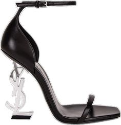 Ysl Heels, Saint Laurent Shoes, 3 Inch Heels, Polish Silver, Black Silver, Yves Saint Laurent, Ankle Strap, Saint Laurent, Buckle