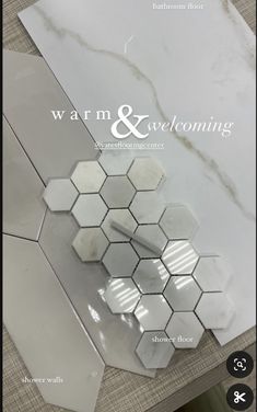 the front cover of a magazine with an image of hexagonal tiles on it