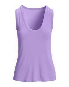 The perfect tank top for your active summer lifestyle features a flattering scoop neckline in a knit fabrication that's so comfortable you'll want to wear with all of your favorite bottoms. | Boston Proper - Lavender Purple - So Effortless Scoop-Neck Tank Top - Medium Cotton Scoop Neck Yoga Top, Scoop Neck Cotton Yoga Top, Sporty Scoop Back Summer Tops, Sporty Summer Top With Scoop Back, Cotton Scoop Neck Top For Yoga, Summer Athleisure Tops With Scoop Back, Athleisure Tops With Scoop Back For Summer, Scoop Back Camisole For Spring, Cotton Tank Top With Scoop Back