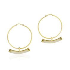 Crescent Hoop Earrings Luxury Pouch, Brass Hoop Earrings, Brass Hoops, Light Beam, Resin Pendant, 14kt Gold, Crescent, Free Gifts, Gold Bracelet