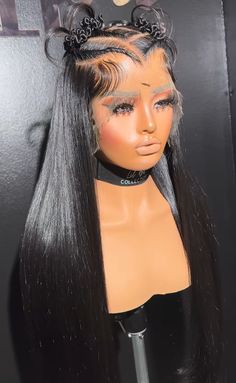 Unique Wigs For Black Women, Frontal Wig Styles Ideas, Different Frontal Hairstyles, Wigs For Black Women Birthday, Creative Wig Styles, Lacefront Hairstyle, Exotic Wig Hairstyles, Hairstyles On Wigs, Baddie Wig Hairstyles