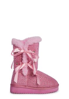 Sugar Thrillz Rhinestone Fur Trim Booties - Pink – Dolls Kill Poetic Love, Halloween Costume Boots, Grunge Dresses, School Halloween Costumes, Costume Boots, Booties Outfit, Sugar Thrillz, Pink Doll, Pink Sugar