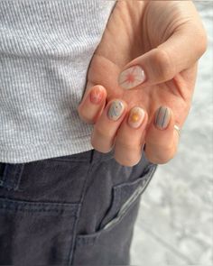 💅🏼 Nagellack Trends, Hello Nails, Hippie Nails, Summery Nails, Pretty Gel Nails, Soft Nails, Minimalist Nails, Dream Nails, Funky Nails