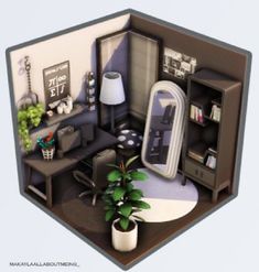 Sims 4 Small Bathroom Ideas, Sims Decoration, Sims Room, Sims Freeplay Houses, Sims Houses, Sims 4 House Plans, Sims 4 House Building, Sims 4 Cc Folder, Sims Ideas