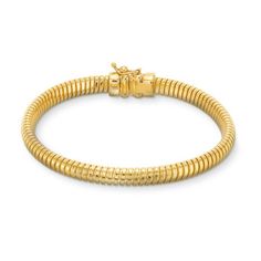 This sleek Snake Chain Bracelet features a continuous strand of 14K yellow gold. Ideal for wearing alone or layering with other bracelets, this stylish snake chain makes a statement. The bracelet measures 7 inches in length. Modern Yellow Gold Snake Chain Bracelet, Modern Gold Snake Chain Bracelet, Yellow Gold Tarnish-resistant Snake Chain Bracelet, Yellow Gold Jubilee Bracelet With Snake Chain, Elegant 14k Gold Snake Chain Bracelet, Timeless Flexible Yellow Gold Bracelet, Classic Snake Chain Bracelet For Formal Occasions, Modern Gold Bracelet In Snake Chain Style, Yellow Gold Snake Chain Bracelet For Formal Occasions