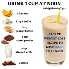 Eating Bananas, Yummy Smoothie Recipes, Healthy Juice Recipes, Protein Shake Recipes