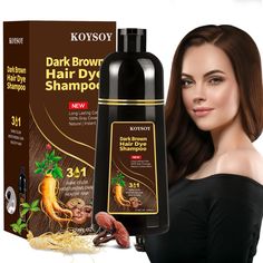 PRICES MAY VARY. ✅100% Gray Hair Coverage: Brown hair dye shampoo can effectively cover gray hair. shampooing equals hair coloring，fast hair coloring nonstick scalp，hair dye shampoo makes you no longer bothered by gray hair，brings you beautiful dark brown hair，the effect lasts for 3-4 weeks. ✅Easy to use: Use with direct pressure，no mixing required，wearing gloves can prevent staining of your nails, but hair dye does not change skin color, apply shampoo hair dye evenly to your hair，wait 15-20 min Beautiful Dark Brown Hair, Shampoo Hair Color, Gray Hair Coverage, Dark Brown Hair Dye, Black Hair Shampoo, Black Shampoo, Shampoo For Gray Hair, Hair Dye Shampoo, Grey Hair Coverage