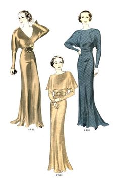 What Did Women Wear in the 1930s? 1930s Fashion Guide 1930s Women, Ginger Rogers, Bias Cut Dress, Vintage Dress Patterns, Fashion Guide, 50 Style, Dinner Dress