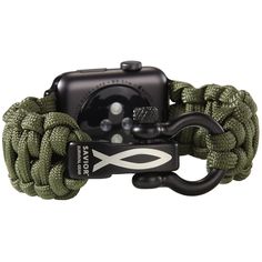 PRICES MAY VARY. FOR ACTIVE LIFESTYLES: Savior Survival Gear paracord watch bands are hand-made with superior quality 550 paracord. Designed to be a replacement for an Apple Watch band, our survival watch band can prove useful in all types of emergency situations. From creating snares to constructing shelters, paracord has over 1,000 uses. On your next adventure just put your watch on, rather than adding extra gear to your pack. FASHIONABLE DESIGN: Our watch strap features a genuine paracord ban Survival Watch, Watch Accessory, Paracord Watch, Paracord Accessories, Doomsday Prepper, Paracord Braids, Gear Logo, Paracord Beads, Paracord Survival