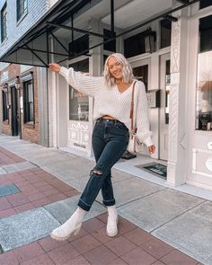 Hayle Platform Chelsea Boot curated on LTK Nashville Outfit Inspo Fall, Matt Rife Outfit Ideas, Outfit Ideas With Boots Ankle Booties, Beige Chelsea Boots Outfit Women, Cold Weather Church Outfit, Cream Boots Outfit, Outdoorsy Outfits, White Boots Outfit, Cream Boots