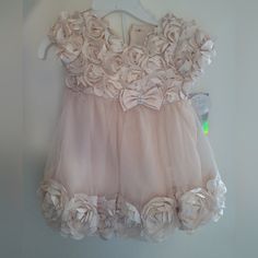 Brand New With Tags! Soft Pink Flower Dress! Great For Special Occasions! Never Been Worn! 2pc Floral Applique Dress For First Birthday In Spring, Spring Floral Applique Dress For First Birthday, Pink Flower Dress, Baby Flower, Baby Dresses, Flower Dress, Flower Dresses, Pink Flower, Kids' Dresses