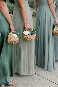 Green and White Bridal Bouquet Baskets Non Flower Bouquets Bridesmaid, Purse Bouquet Bridesmaid, Alternative To Bouquets For Bridesmaids, Non Traditional Bridesmaid Bouquets, Bridesmaid Basket Bouquet, Bridesmaid Flower Basket, Unique Bridesmaid Bouquet, Bridesmaid Flower Bouquets, Spring Bouquet Wedding