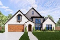 this is an artist's rendering of a house in the suburbs of houston, texas