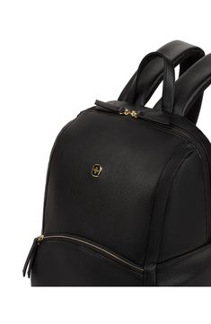 Pebbled faux leather adds contemporary-chic style to this roomy backpack that features a laptop sleeve and plenty of storage for your necessities. 13.5" x 10.5" x 1" Zip-around closure Top carry handle Adjustable padded shoulder straps Exterior features zipper pocket, trolley strap Interior features laptop sleeve, water-bottle pocket, slip pocket Polyester Spot clean Imported Leather Laptop Backpack, Contemporary Chic, Leather Laptop, Laptop Backpack, Laptop Sleeve, Laptop Sleeves, Shoulder Straps, Nordstrom Rack, Zipper Pocket