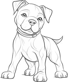 a drawing of a dog that is looking at the camera