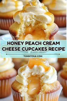 honey peach cream cheese cupcakes recipe