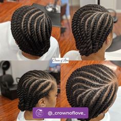 Twist Hairstyles For Natural Hair, Protective Natural Hairstyles, Natural Hair Highlights, Flat Twists, Short Box Braids Hairstyles, Natural Hair Twists