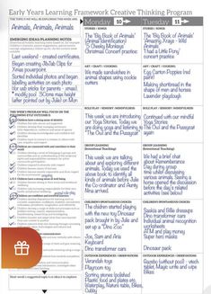 an info sheet for the early years learning framework