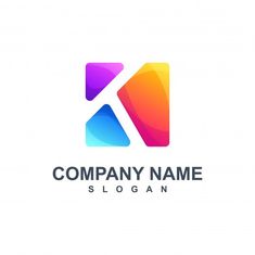 abstract letter k logo design with colorful colors and modern style, suitable for any business or company