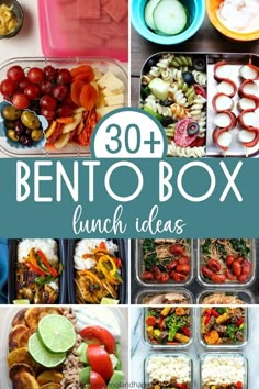 bento box lunch ideas with text overlay