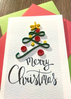 a christmas card with the words merry christmas on it