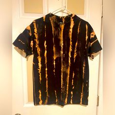 Hand Made Bleach Tie-Dye New Without Tags (Shirt Was Washed) Soft Tee Unisex Bleach Tie Dye, Black T Shirt, Black Tshirt, Colorful Shirts, Bleach, Tie Dye, Hand Made, Tee Shirts, Mens Shirts