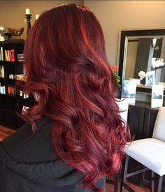 Red Hair With Highlights Caramel, Red Hair With Light Red Highlights, Cherry Red Hair With Highlights, Red Hair With Red Highlights, Red Money Piece, Red Straight Hair, Balyage Hair, Red Hair Colors, Red Hair With Highlights