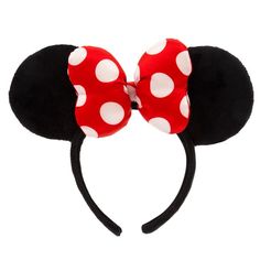 Minnie Mouse Polka Dot Bow Ear Headband for Adults | Disney Store Disney Ideas, Disney Decor, Minnie Mouse Ears, Disney Ears, Ear Hats, Bare Necessities, Polka Dot Design, Disney Trip, Ear Headbands