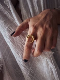 This ring is a piece from Keras collection.Sculptured and casted in solid sterling silver 925 and then double gold plated with 22k gold.Very nice and important weight. The crescent is 20mm (0.787 inch)  All of my jewelry is handmade please allow for small variances from piece to piece ,as this is a feature of owning one of a kind original handmade jewelry.  Feel free to ask me for personal orders . -22k gold platted Sterling silver 925 You may also like on bright silver  https://www.etsy.com/lis Crescent Moon Ring, Moon Ring, Gold Moon, Thessaloniki, 22k Gold, Ring Gold, Ring Sterling Silver, Crescent Moon, Rings Statement