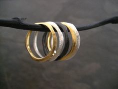 Wavy stacking rings Gold Stacking Rings, Rings Black, Stacking Ring Set, Jewellery Inspiration, Gold Ring Stack, Rings Set, Black Rhodium, Blue Topaz Ring, Bangles Jewelry