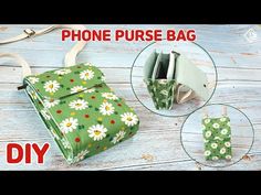 the phone purse bag is made out of fabric