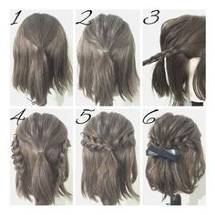 Simple Prom Hair, Short Hair Tutorial, 짧은 머리, Short Hairstyle, Easy Hairstyles For Long Hair