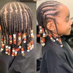 Kiddie Hairstyles, Diva Hairstyles, Baby Diva, Braids And Beads, Kid Braids, Beads Braids, Baby Girl Hairstyles Curly, Daughter Hairstyles, Toddler Braids