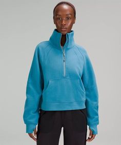 COMBINED SHIPPING:  $2 per each additional item that is shipped in the same order. Ebay will automatically calculate the combined shipping at checkout.  With a new, cozy funnel neck and the same fabric you love, this oversized Scuba maximizes post-practice comfort. Light Cotton Terry fabric Light Cotton Terry fabric is lightweight, naturally breathable, and soft against your skin lightweight naturally breathable Features Designed for: On the Move High neck: High neck helps keep you warm Zipper garage: Helps protect your chin from uncomfortable chafe Kangaroo pocket : With zip and hidden media storage Emergency hair tie: Elastic zipper pull doubles as an emergency hair tie Fit: Oversized fit, waist length ALL OF OUR ITEMS ARE GUARANTEED 100% AUTHENTIC!! Payment We only ship to the address i Scuba Funnel Neck, Lululemon Outfits, Scuba Hoodie, Lululemon Scuba Hoodie, Lululemon Scuba, Lululemon Define Jacket, Half Zip Pullover, Women Hoodies Sweatshirts, Lululemon Women