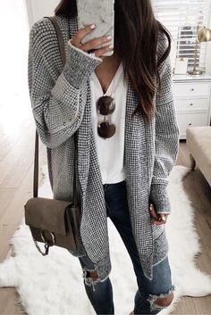 It will be our most popular cardigan for fall! Grab yours today! Fall Fashion Coats, Mode Shoes, Plaid Cardigan, Winter Chic, Plaid Coat, Winter Jackets Women, Long Sleeve Plaid, 가을 패션, Mode Inspiration