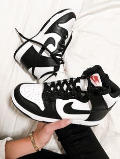 Nike Dunks High Top, Nike Dunks High Tops, High Top Nike Dunks, Dunks High, Nike High Top, Nike Dunks High Women, Panda High Dunks Outfit, Panda Jordan 1s, High Top Dunks