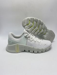 Nike W Free Metcon 5 PRM Summit White Lemon Twist Shoes  (FJ1548 100) Wmns Sz 8.5 Item is 100% Authentic Guaranteed Condition of Box:   Original Box  Condition of Item:  Brand New and Never Worn Listing Images Colors might have a slight variation due to lighting. Please review listing images before purchasing. Our Customer Service We strive to describe our inventory to the best of our knowledge. Questions or concerns before purchasing are welcomed and will be answered as fast as possible. If by any circumstance a mistake is made, please contact us first before leaving feedback.Shipping All items are shipped in a box.International Shipping:  We do ship to international addresses using eBay's Global Shipping Program. Buyers are responsible for any international customs, taxes and duties that Nike Free Metcon, Lemon Twist, Nike Metcon, Boxing Conditioning, Nike Free, Athletic Shoes, Original Box, Customer Service, Shoe Accessories