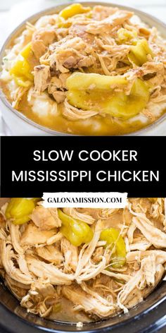 slow cooker mississippi chicken in a crock pot