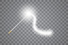 a magic wand with sparkles on a transparent background