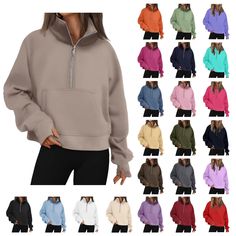 PRICES MAY VARY. Unique Features:Women's fleece lined athletic sweatshirt/hoodies,fall outfits for women,women pullover sweatshirt,quarter zip,half zip,teen girls y2k clothes,drop shoulder collar,kangaroo pockets,long sleeve with thumb holes,help keep your sleeves in place.**womens fleece hoodies pullover 1/2 zip up sweatshirts long sleeve sweater workout jacket fall outfits thumb hole women's casual long sleeve lapel zipper sweatshirt drawstring loose pullover tops women's casual crewneck sweat School Lounge, Womens Fall Fashion, Green Sweater Women, Womens Oversized Sweatshirts, Girls Y2k, Womens Sweatshirts Fashion, Long Sweaters For Women, Fall Sweaters For Women, Cable Knit Sweater Womens