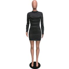 Casual Striped Printed Long Sleeve Bodycon Dress Striped Stretch Knee-length Dresses, Striped Long Sleeve Fitted Mini Dress, Striped Fitted Long Sleeve Mini Dress, Fitted Striped Mini Dress With Long Sleeves, Striped Fitted Mini Dress With Long Sleeves, Chic Striped Stretch Bodycon Dress, Striped Bodycon Knee-length Mini Dress, Striped Bodycon Mini Dress, Striped Fitted Knee-length Bodycon Dress